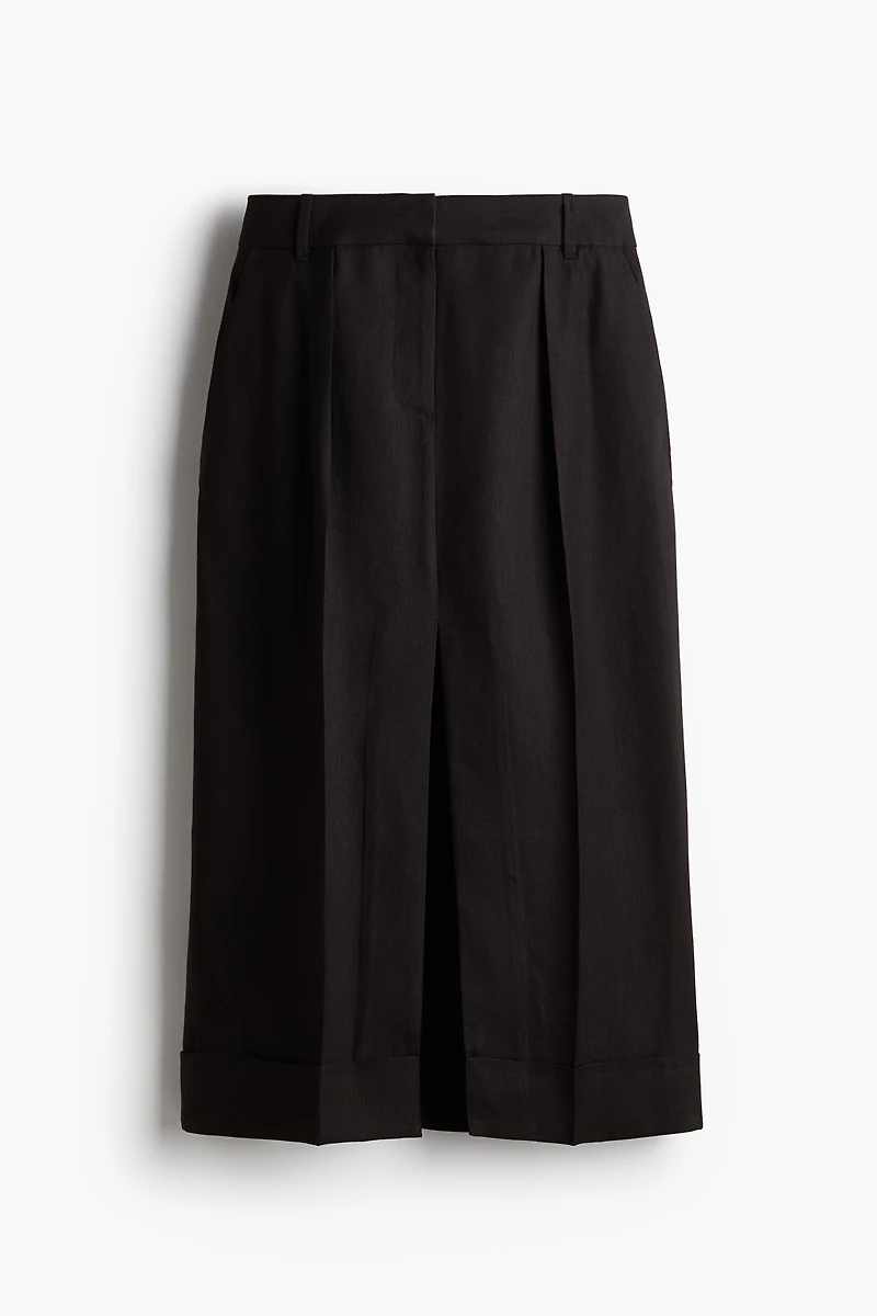 Linen-Blend Skirt