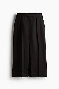 Linen-Blend Skirt