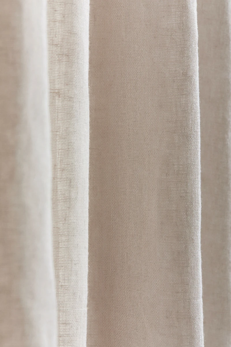 One-pack Long and Wide Linen-Blend Curtain Panel