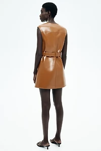 Robe cargo en tissu enduit