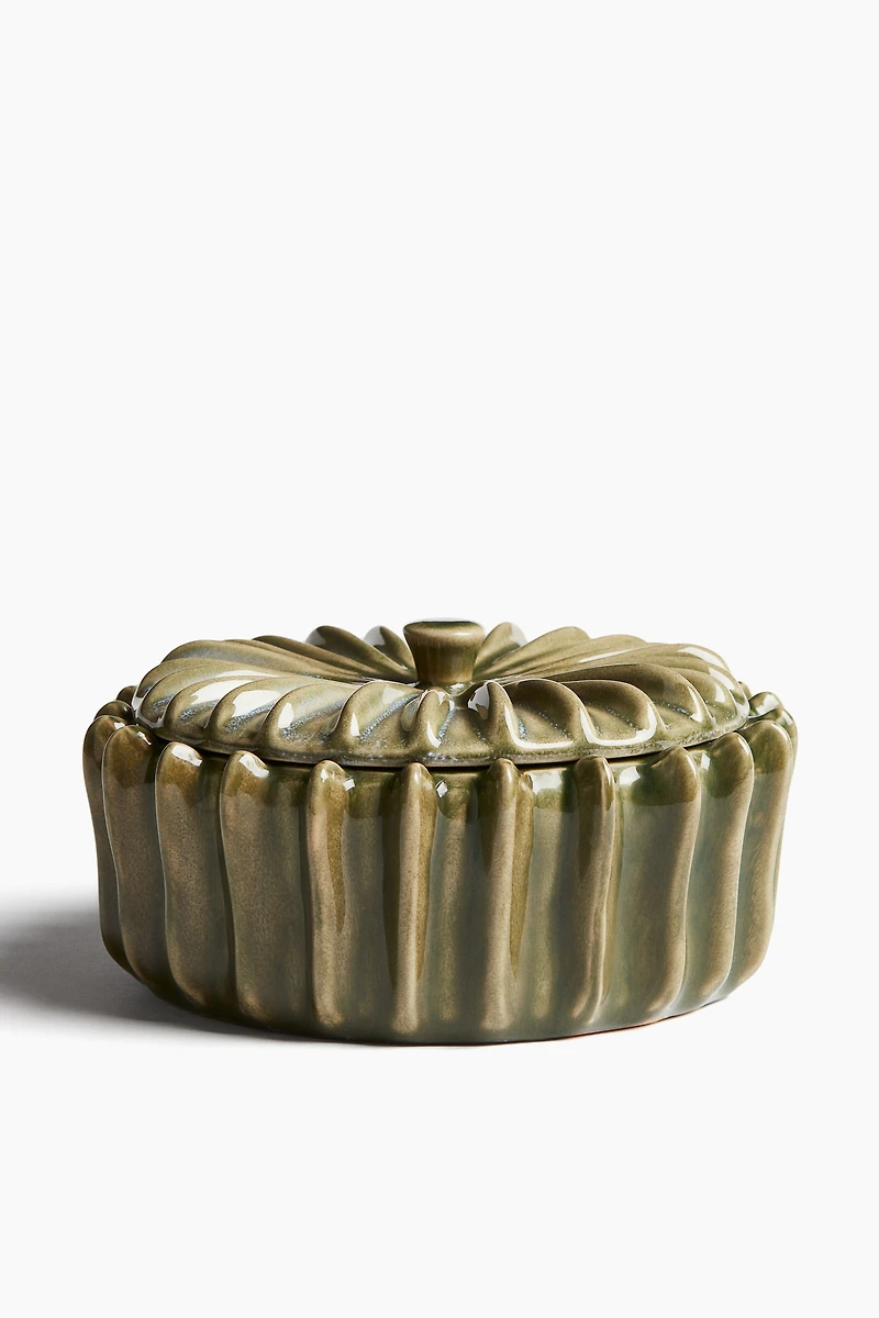 Scented Candle Stoneware Holder