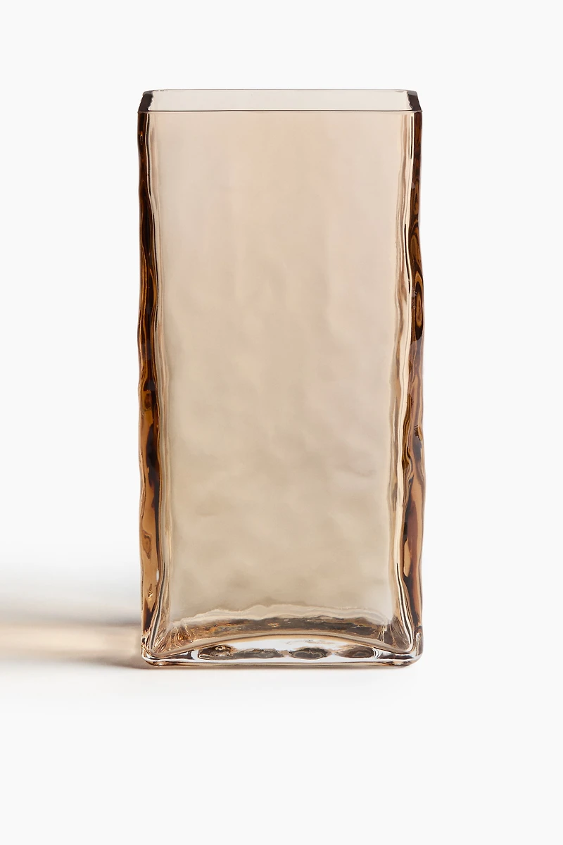 Vase en verre texturé
