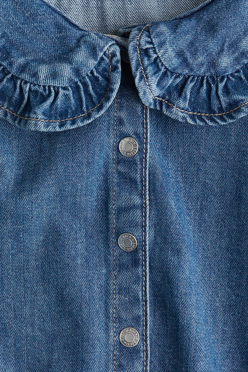 Blouse en denim avec col