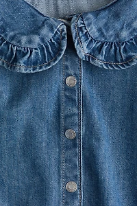 Blouse en denim avec col