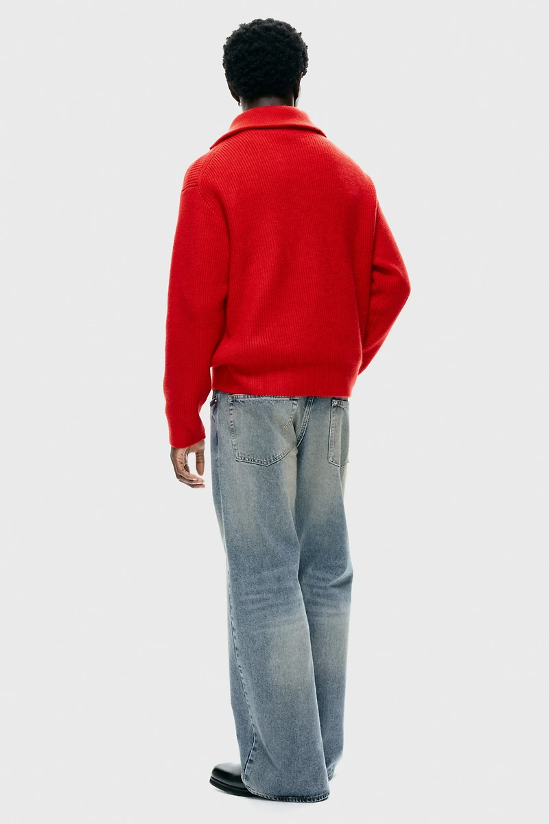 Chandail ample à col fermeture éclair