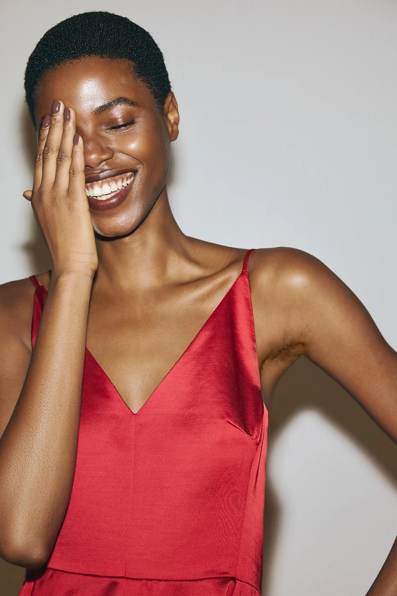 V-Neck Strappy Dress