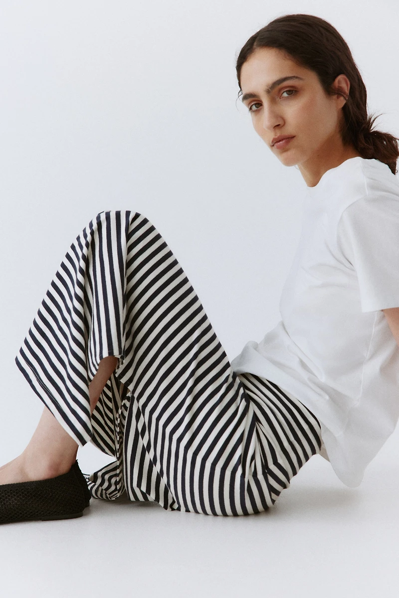 Cotton Skirt with Foldover Waist