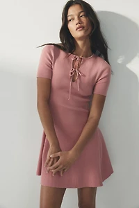 Minirobe en tricot côtelé