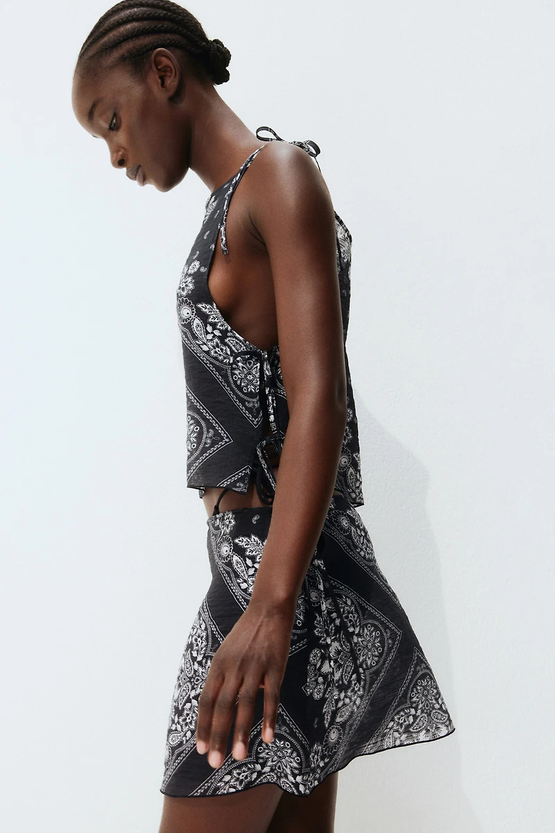 Tie-Detail Beach Skirt