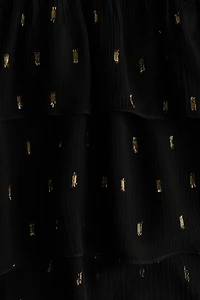 Ruffle-Trimmed Smocked-Detail Dress