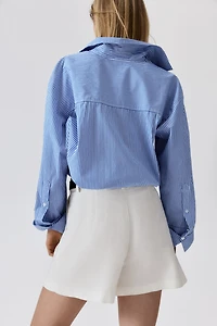 Linen-Blend Shorts