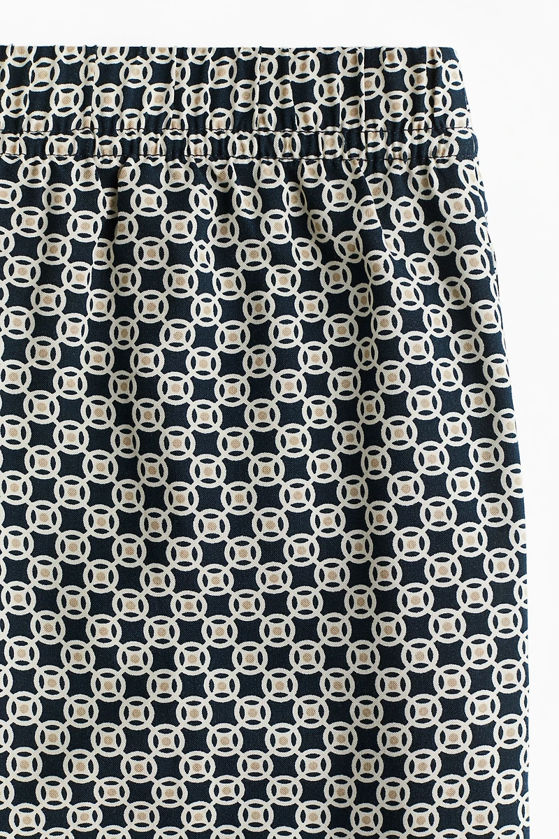 Wide-cut Pull-on Pants