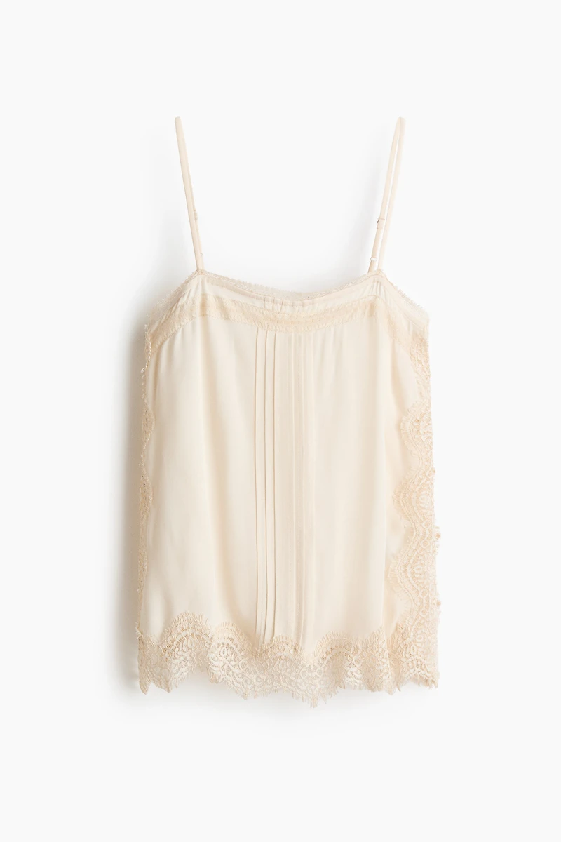 Lace-Trimmed Camisole Top