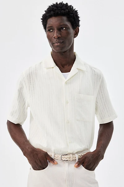 Regular-Fit Linen-Blend Resort Shirt