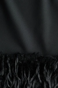 MAMA Fringe-hem mini dress