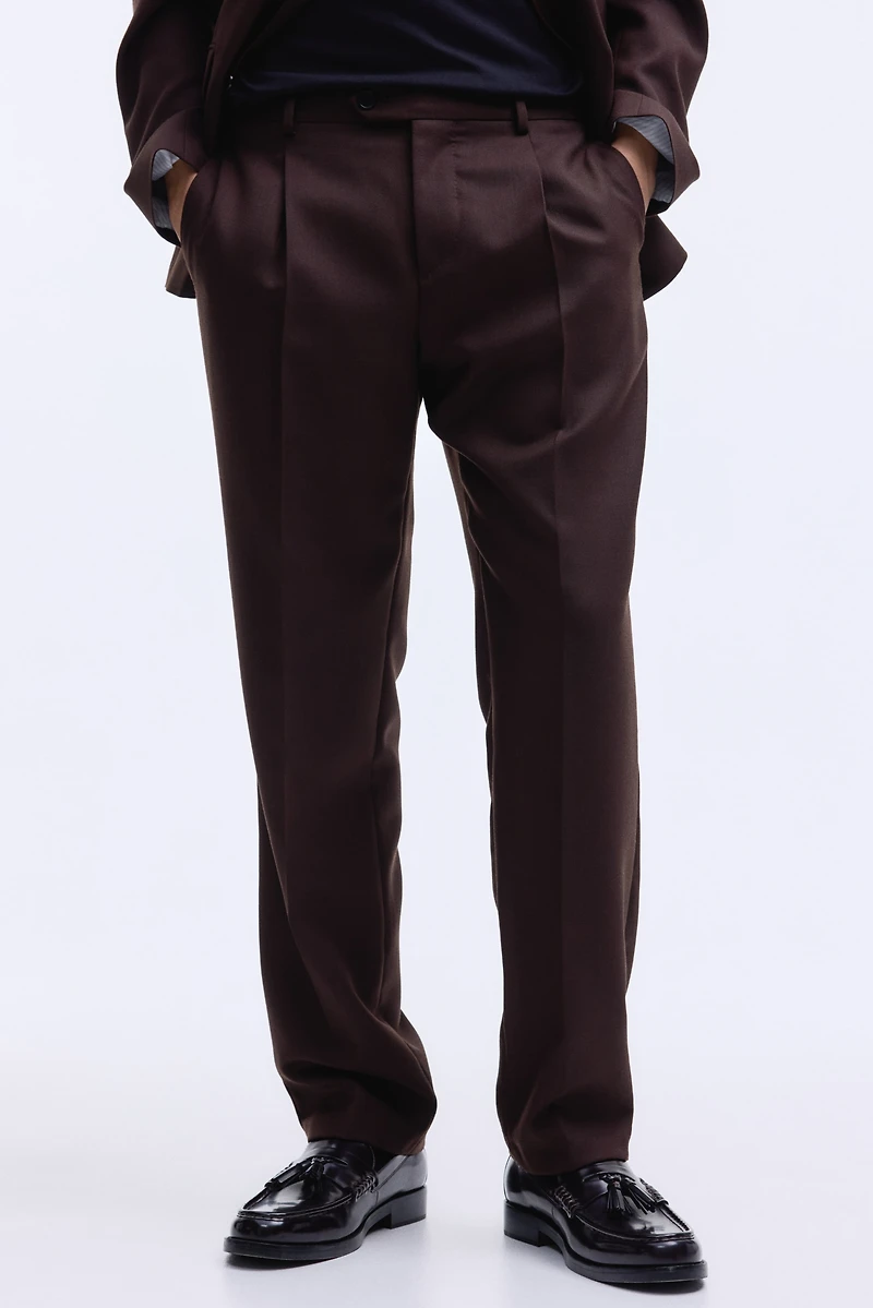 Regular-Fit Wool-Blend Suit Pants