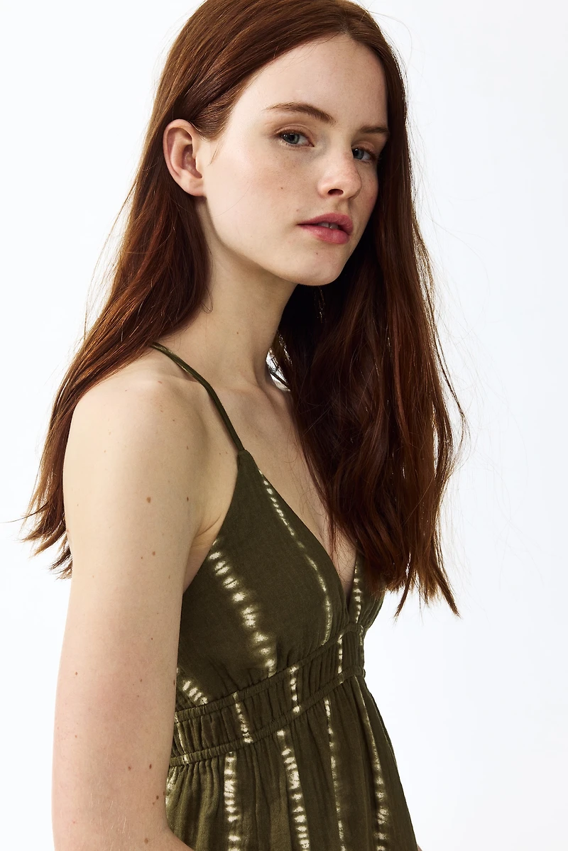 Open-Back Muslin Dress