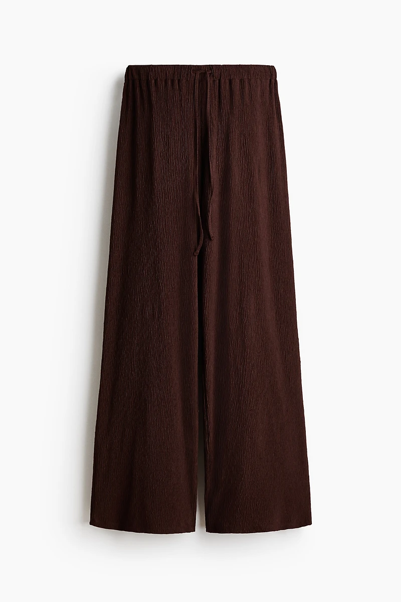 Pantalon froissé avec cordons de serrage