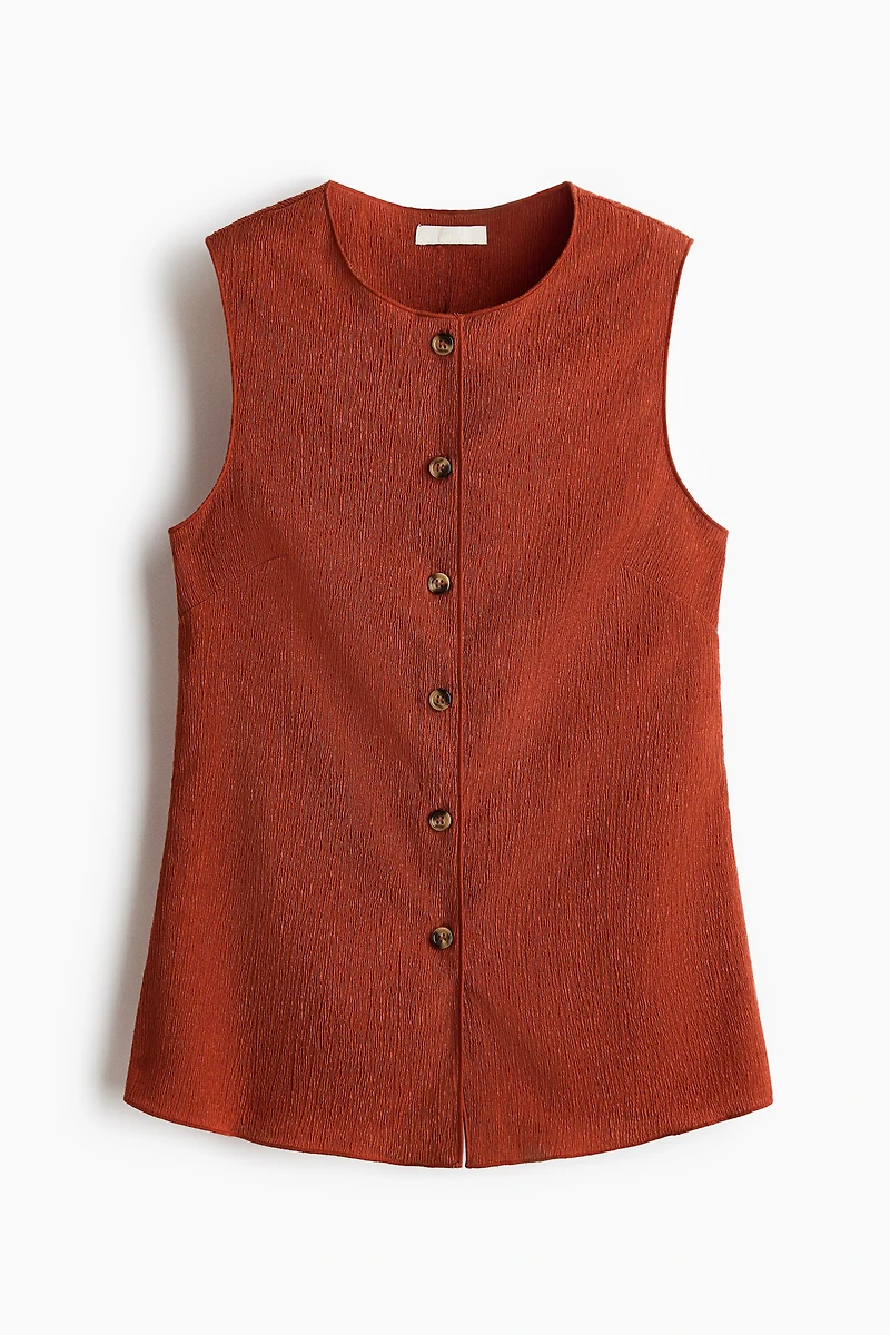 Crinkled Jersey Vest