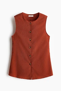 Crinkled Jersey Vest