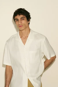 Easy Care Relaxed-Fit Linen-Blend Shirt