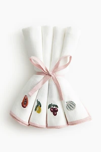 4-pack Embroidered Napkins