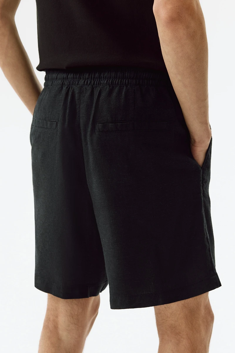 Relaxed-Fit Linen-Blend Shorts