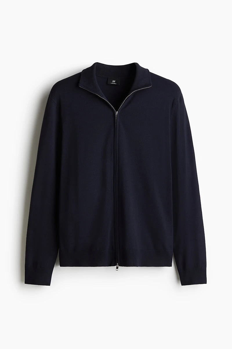 Slip-Fit Cardigan with Zipper