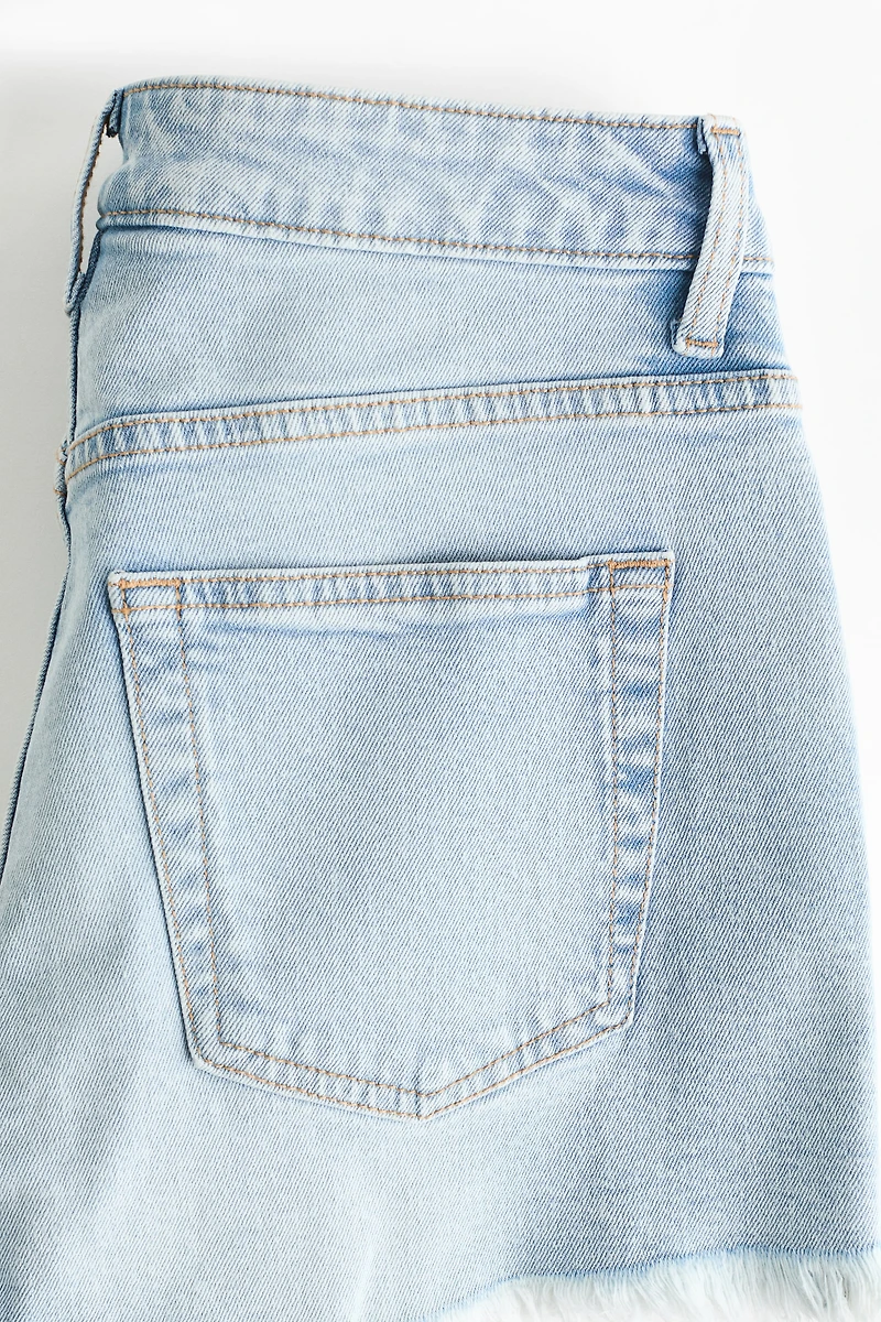 Frayed Denim Shorts