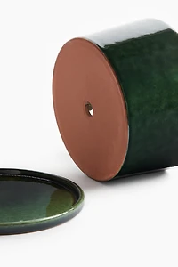 Wide Terracotta Plant Pot and Saucer