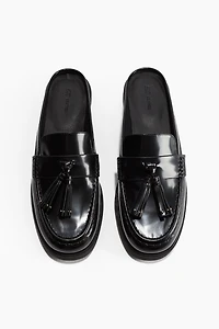 Leather Mule Loafers