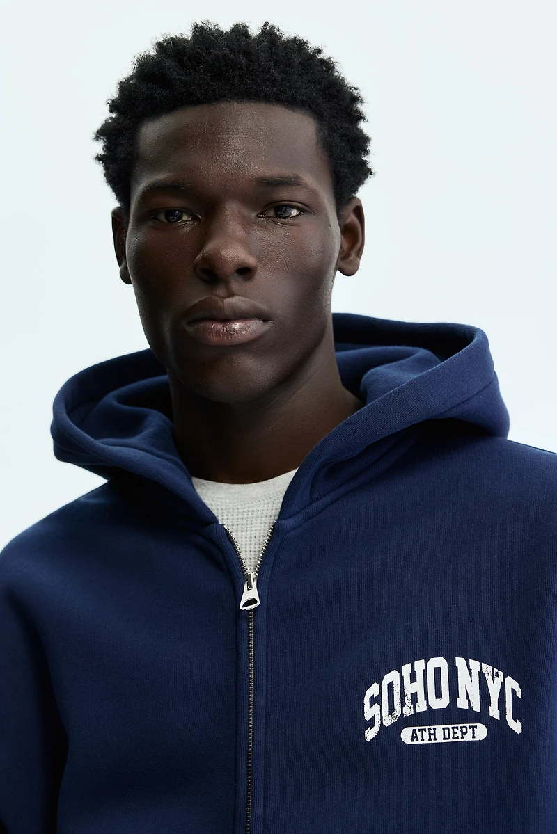 Veste imprimée grande taille avec capuche