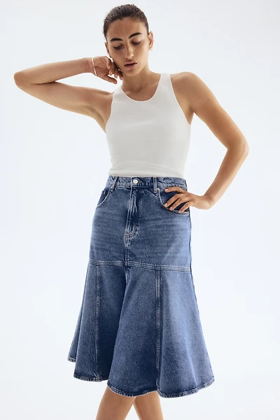 Jupe évasée en denim