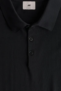 Slim Fit Silk-blend Polo Shirt