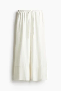 Linen-Blend Drawstring Pants