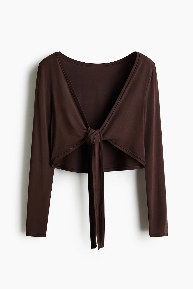 Cropped Long-Sleeved Yoga Top