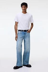 Jean droit ample à jambes tournantes