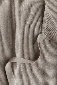 Gilet MAMA croisé en tricot côtelé
