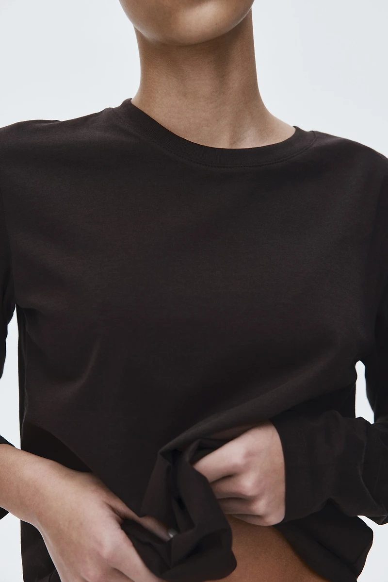 Long-Sleeved Cotton Top