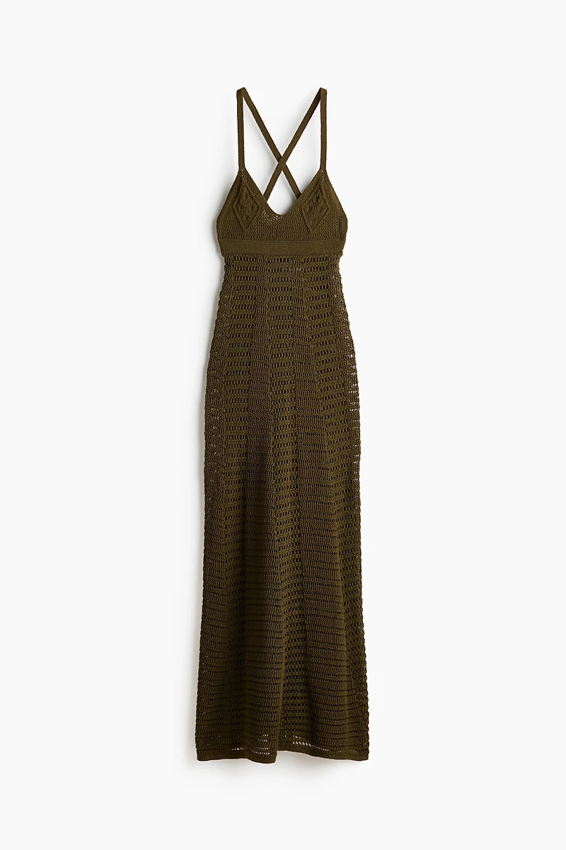 Crochet-Look Maxi Dress