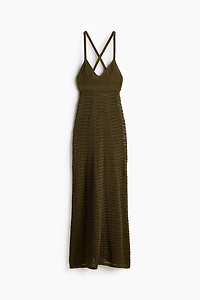 Crochet-Look Maxi Dress