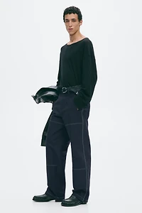 Loose-Fit Cotton Pants