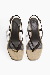 Sandales à talon bobine
