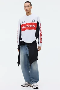 Oversized Long-Sleeved Mesh Shirt