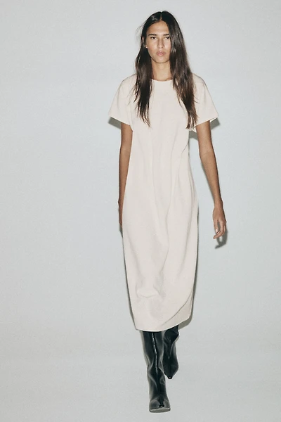Tapered-Waist Jersey Dress