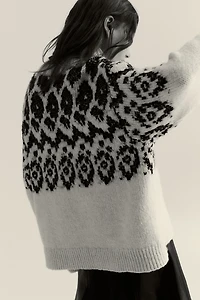 Jacquard-Knit Sweater