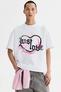 Oversized Heat Reactive Printed T-Shirt