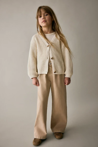 Wide Leg Paper-bag Jeans