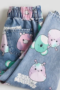Relaxed Fit Paper Bag Jeans