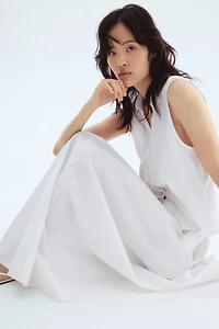 Linen-Blend Sleeveless Shirt